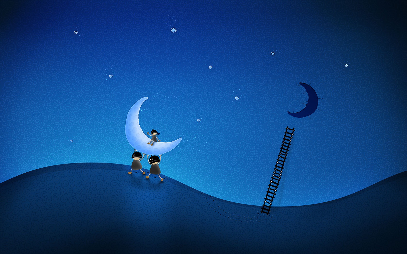Vlads moon téma wallpaper #20 - 1680x1050