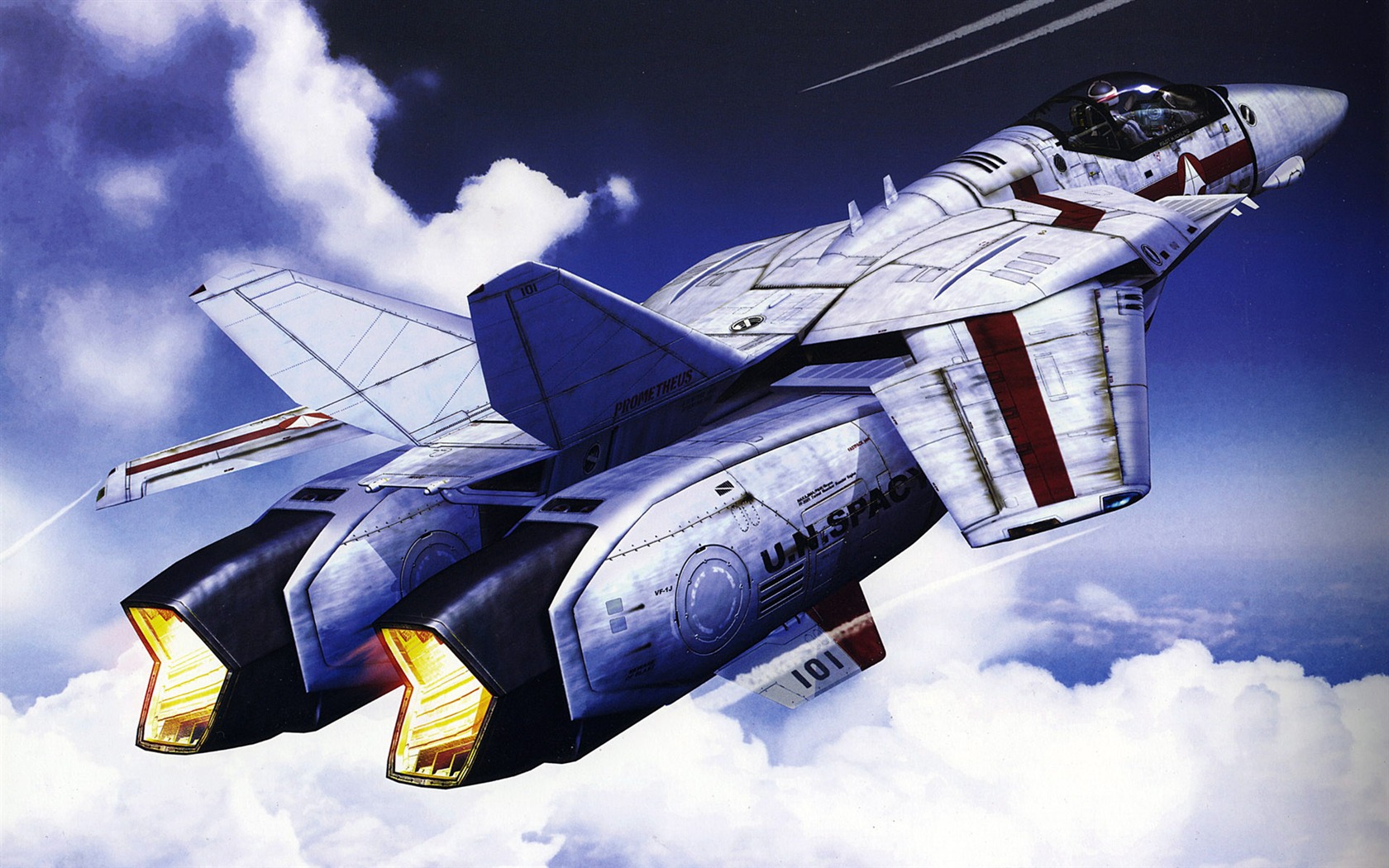 Macross fondo de pantalla de combate (2) #5 - 1680x1050