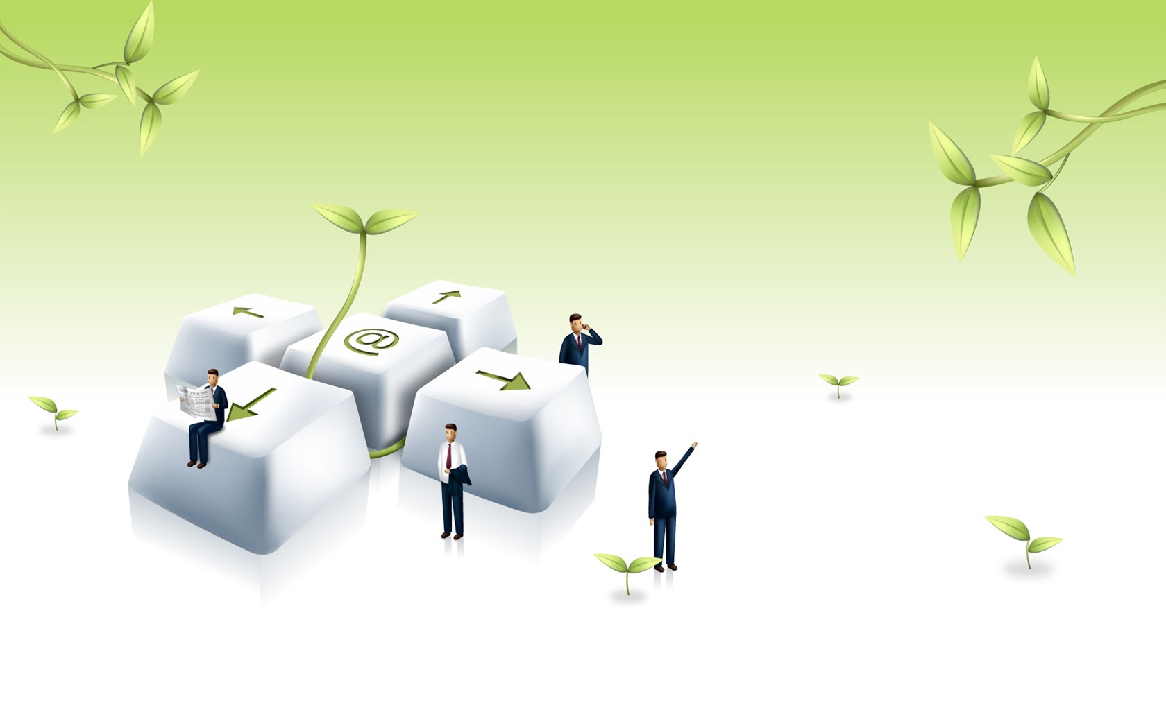 Three-dimensional design vector wallpaper #17 - 1680x1050