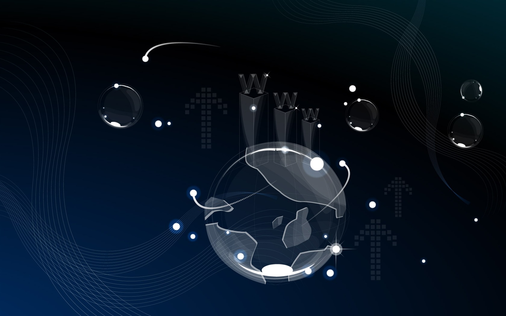 Three-dimensional design vector wallpaper (2) #2 - 1680x1050
