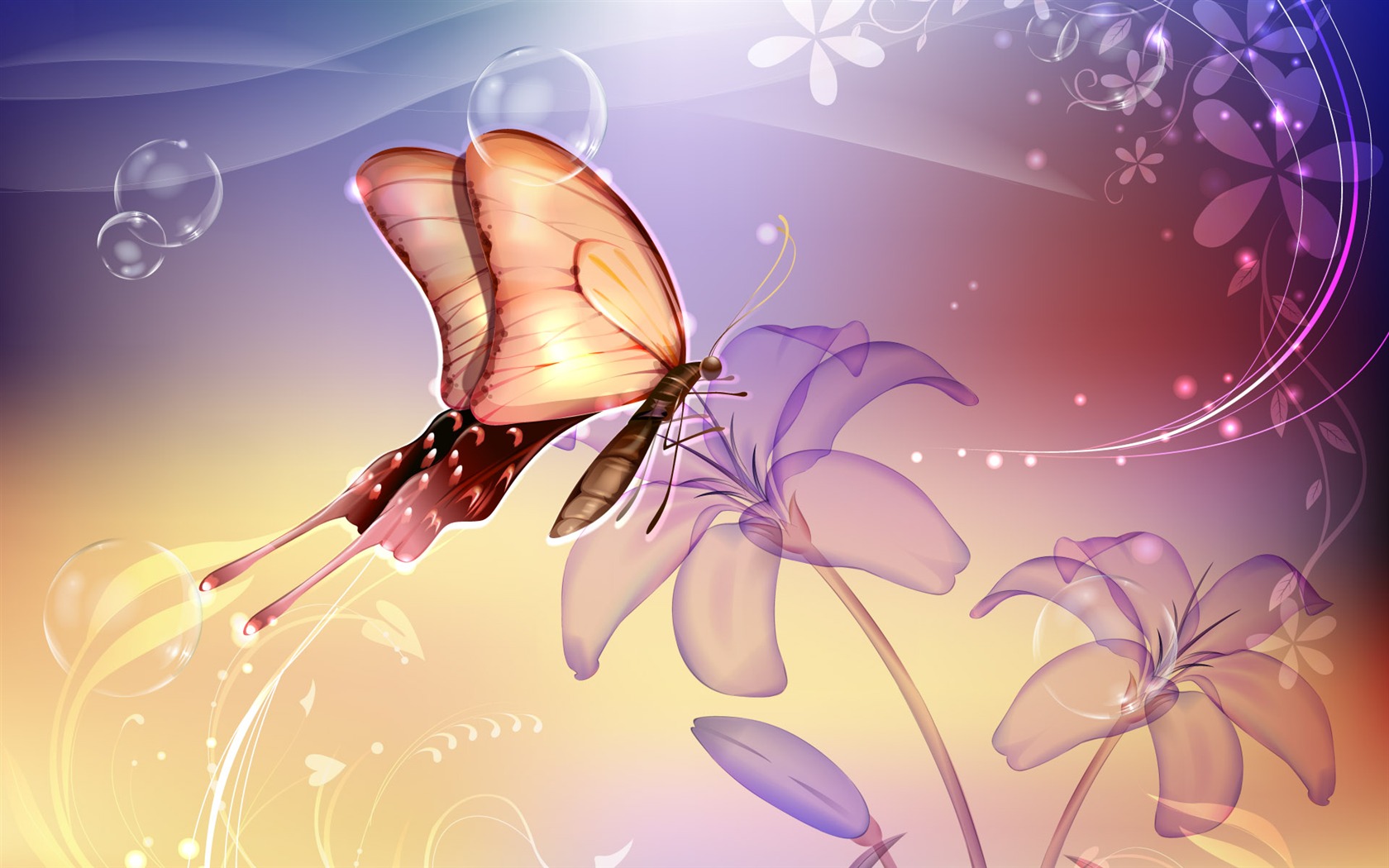 Three-dimensional design vector wallpaper (2) #17 - 1680x1050