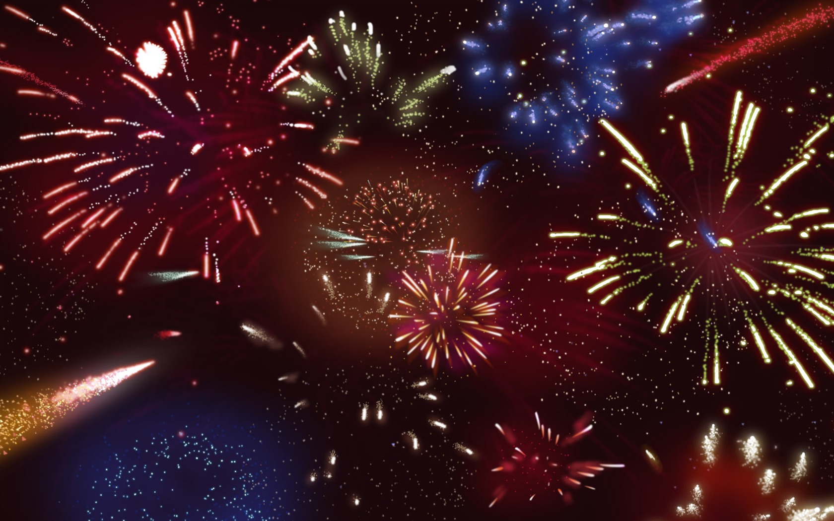 Colorful fireworks HD wallpaper #2 - 1680x1050