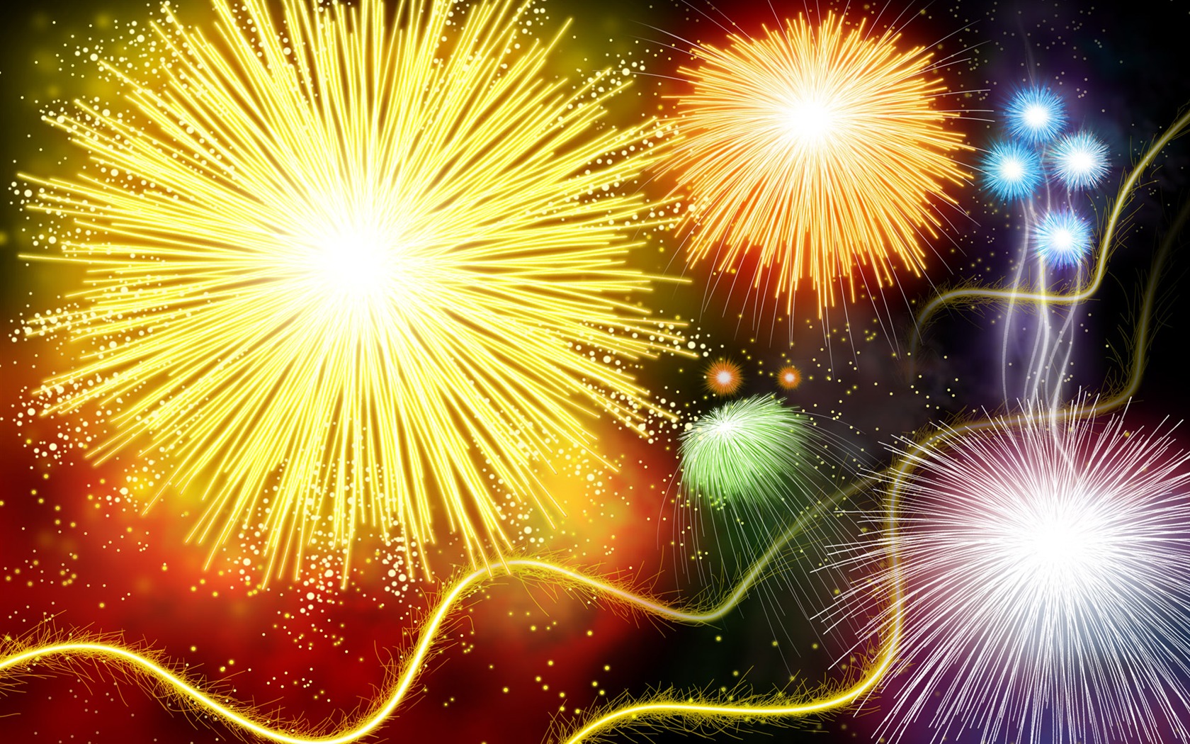 Colorful fireworks HD wallpaper #18 - 1680x1050