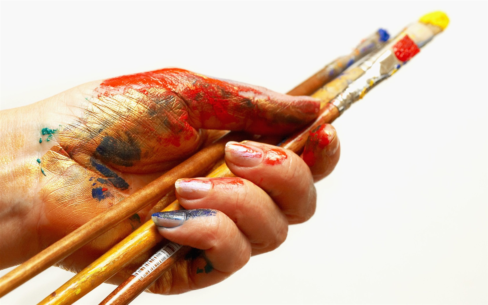 Colorful wallpaper paint brushes (1) #18 - 1680x1050