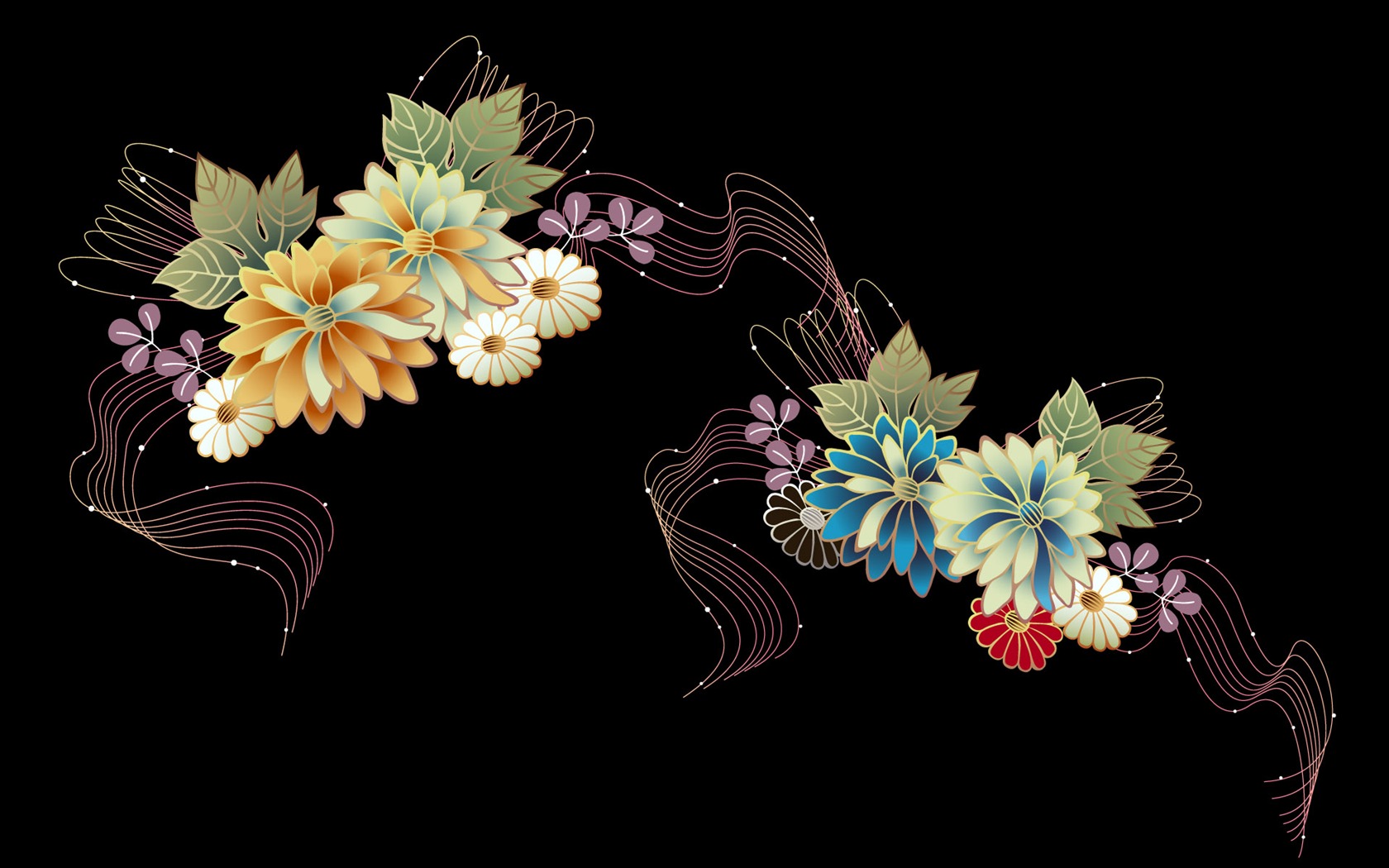 炫彩花紋 壁紙(十) #5 - 1680x1050