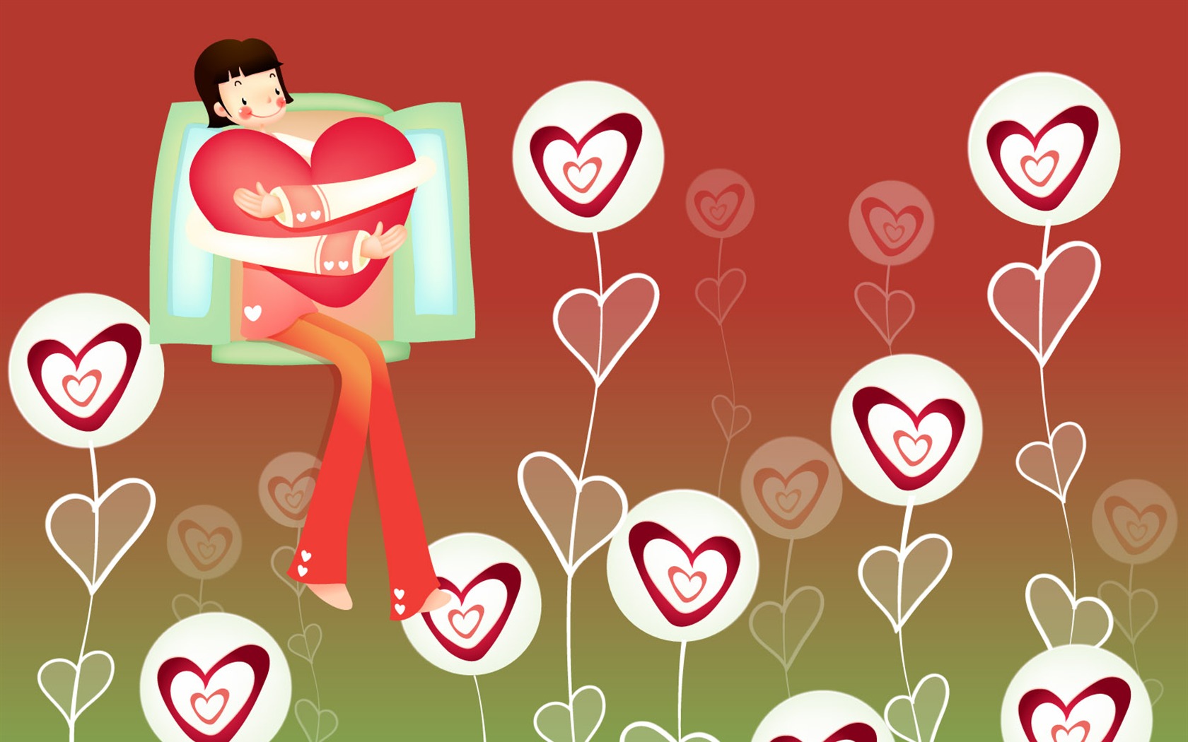 Valentine's Day Vector #3 - 1680x1050