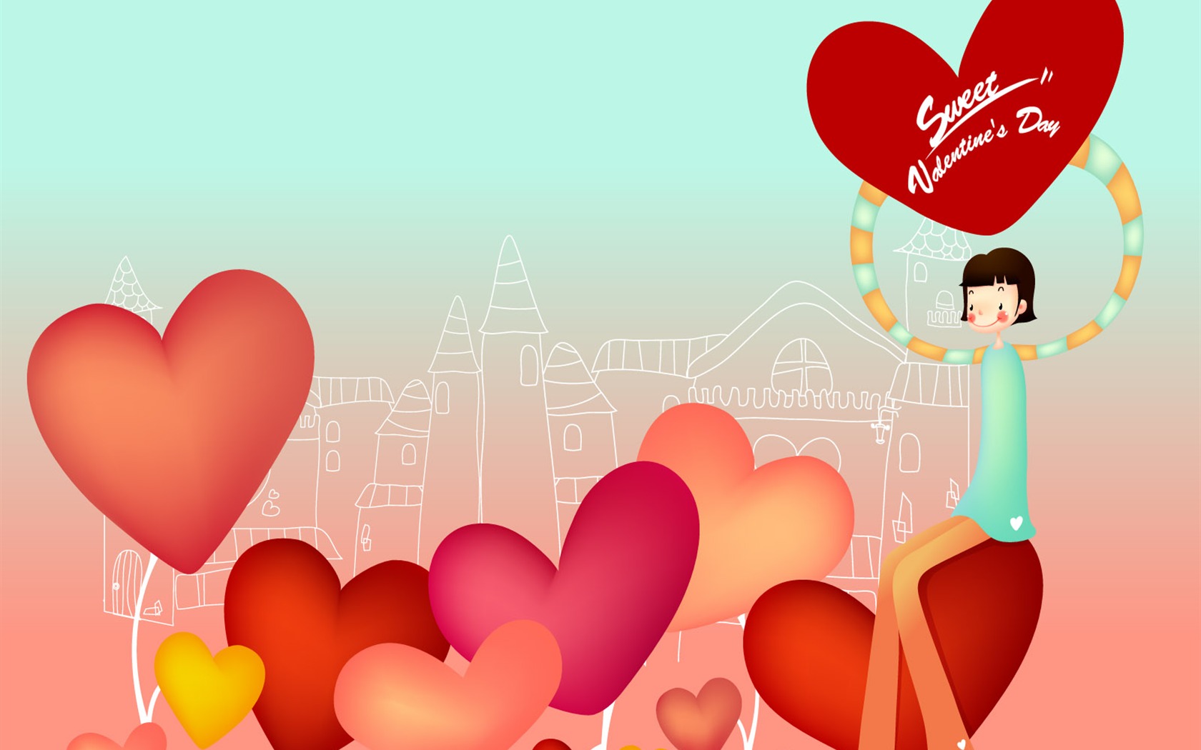 Valentine's Day Vector #20 - 1680x1050