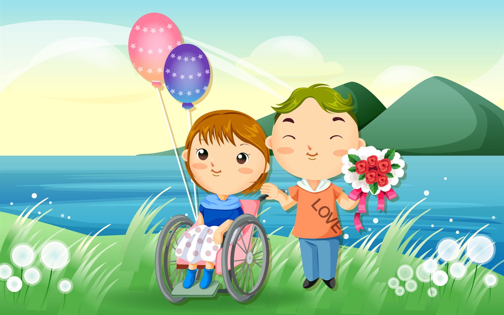 Valentine's Day Vector Love Wallpaper (1) #9 - 1680x1050