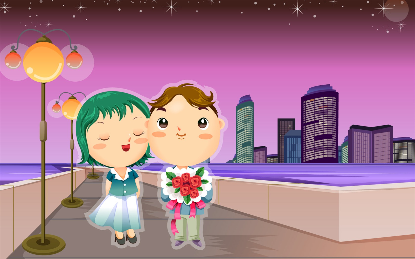 Valentine's Day Vector Love Wallpaper (1) #11 - 1680x1050