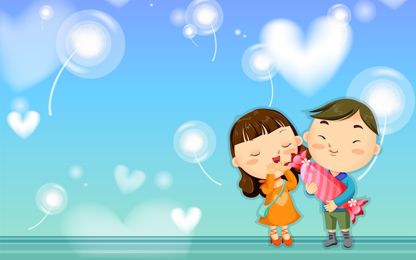 Valentine's Day Vector Love Wallpaper (1) #13 - 1680x1050