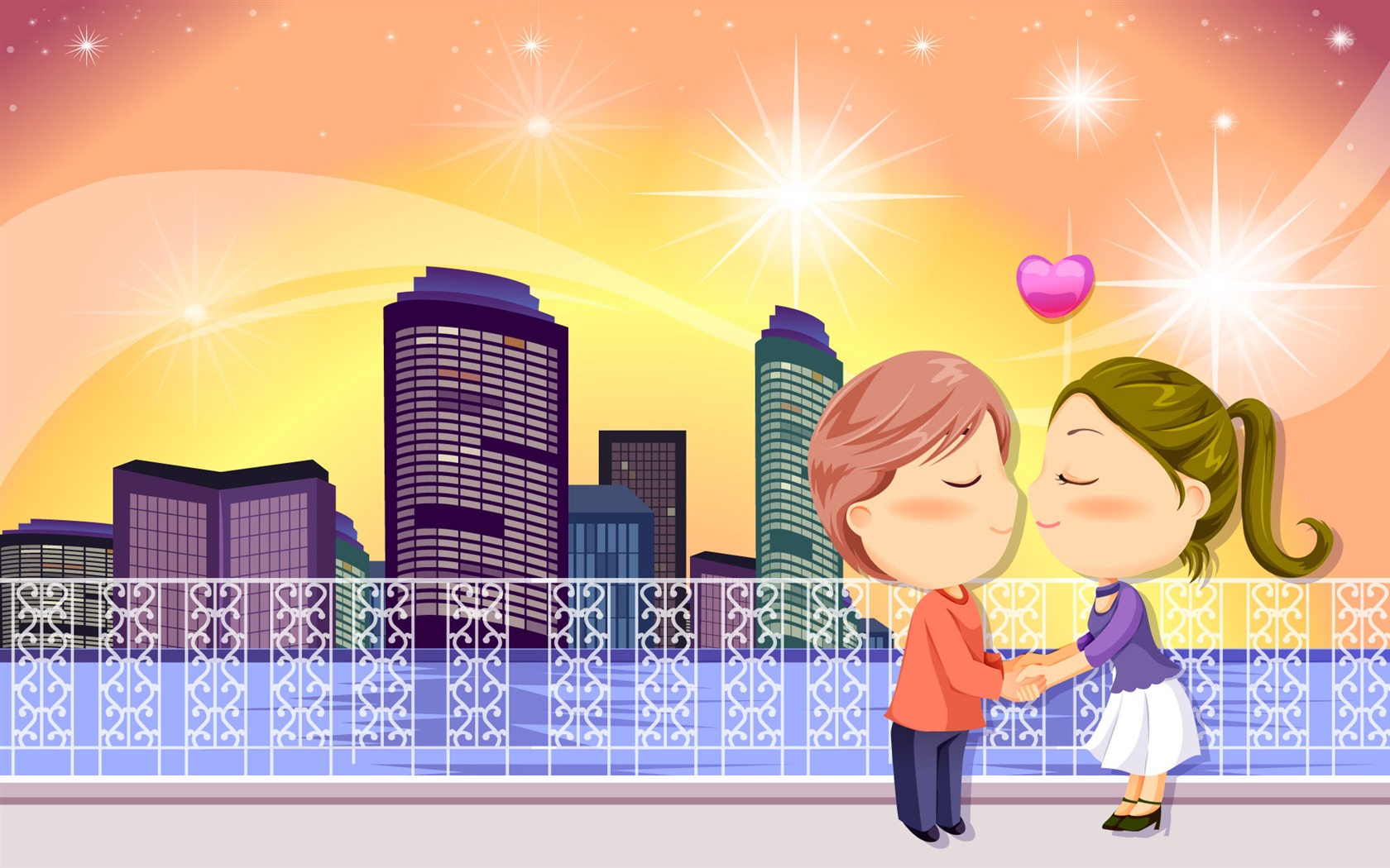 Valentine's Day Vector Love Wallpaper (1) #19 - 1680x1050