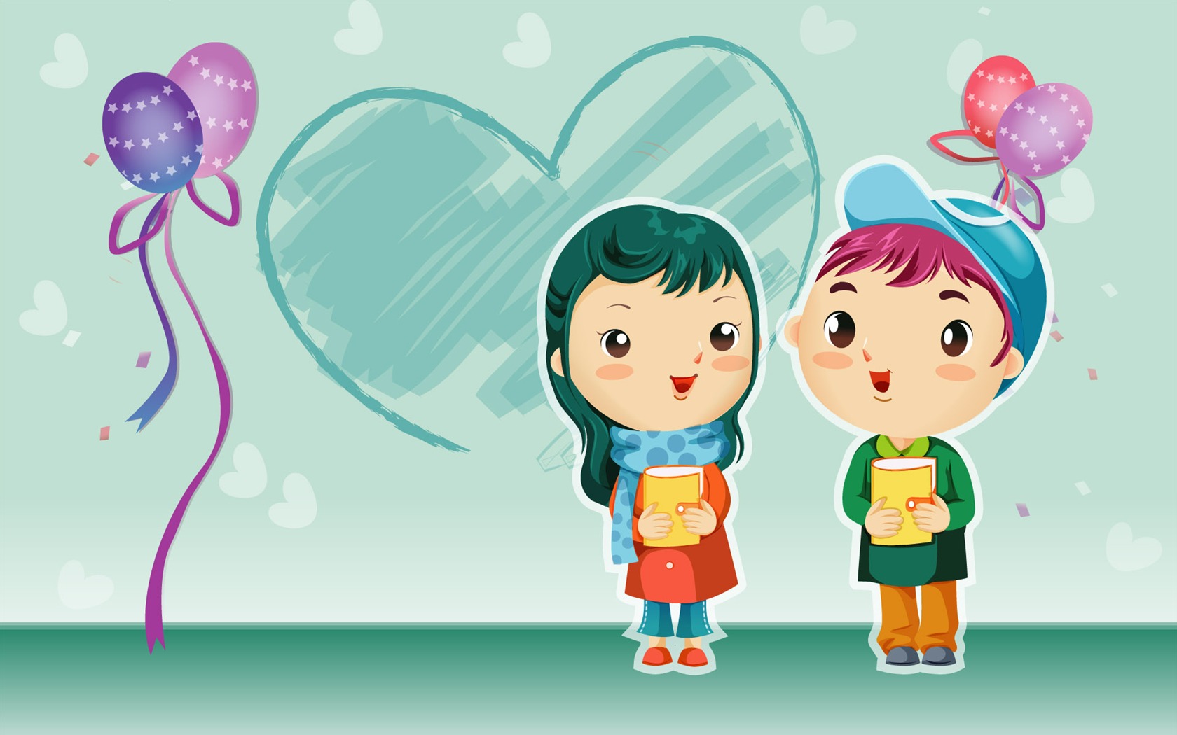 Valentine's Day Vector Love Wallpaper (1) #20 - 1680x1050