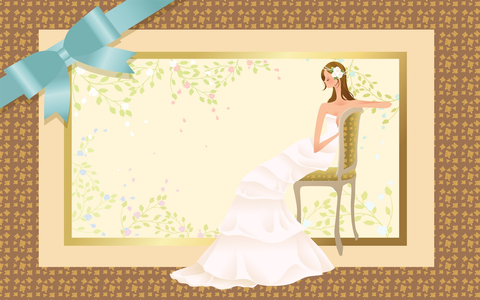 Vector Wallpaper Hochzeit Braut (2) #11 - 1680x1050