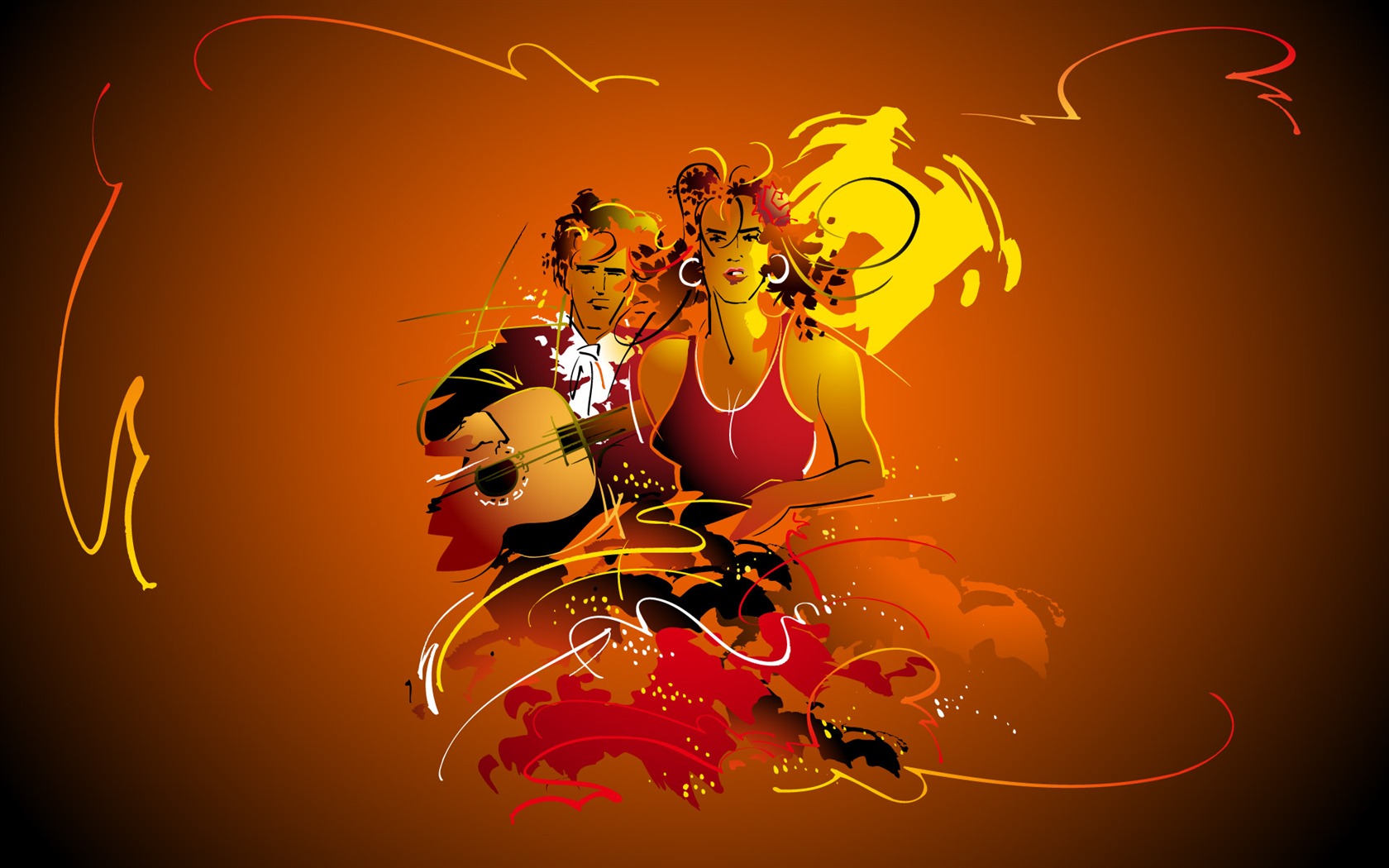 People living movement vector wallpaper (1) #6 - 1680x1050