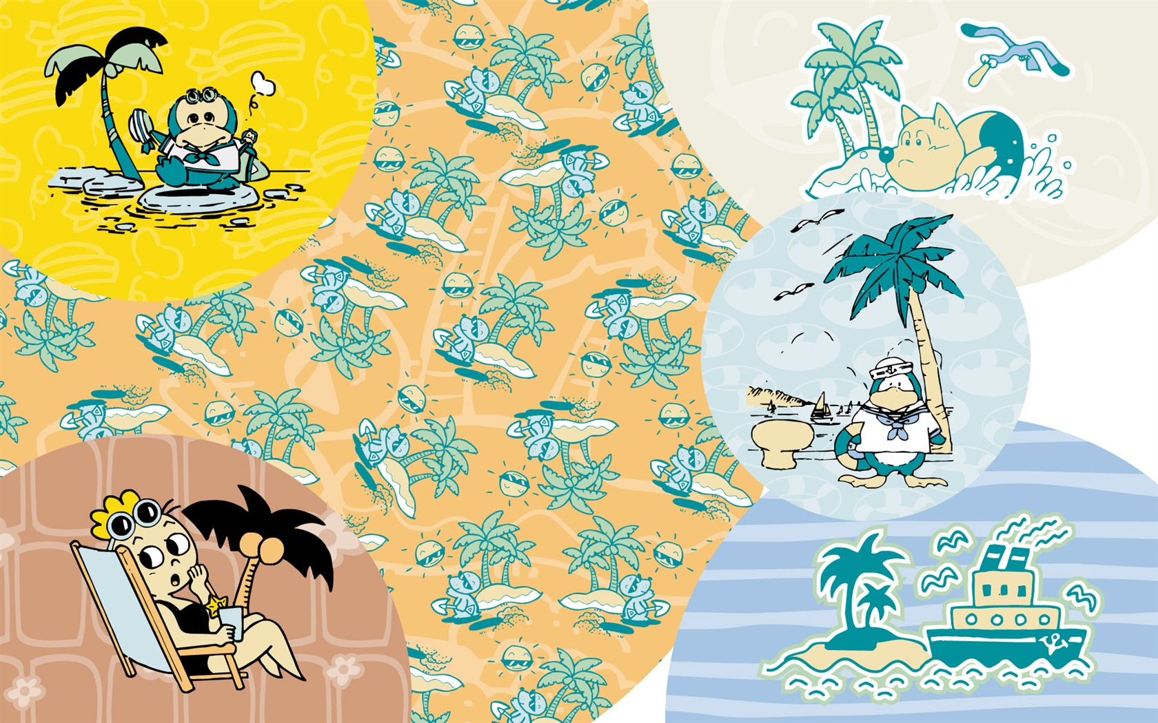 Vector Cartoon Design wallpaper (1) #7 - 1680x1050