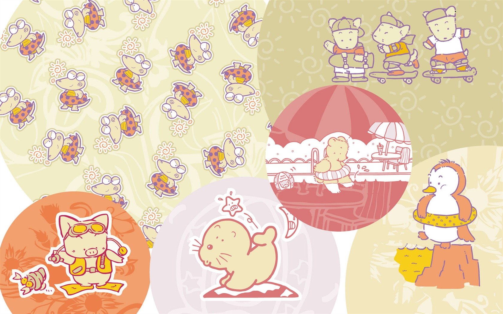 Vector Cartoon Design wallpaper (1) #9 - 1680x1050