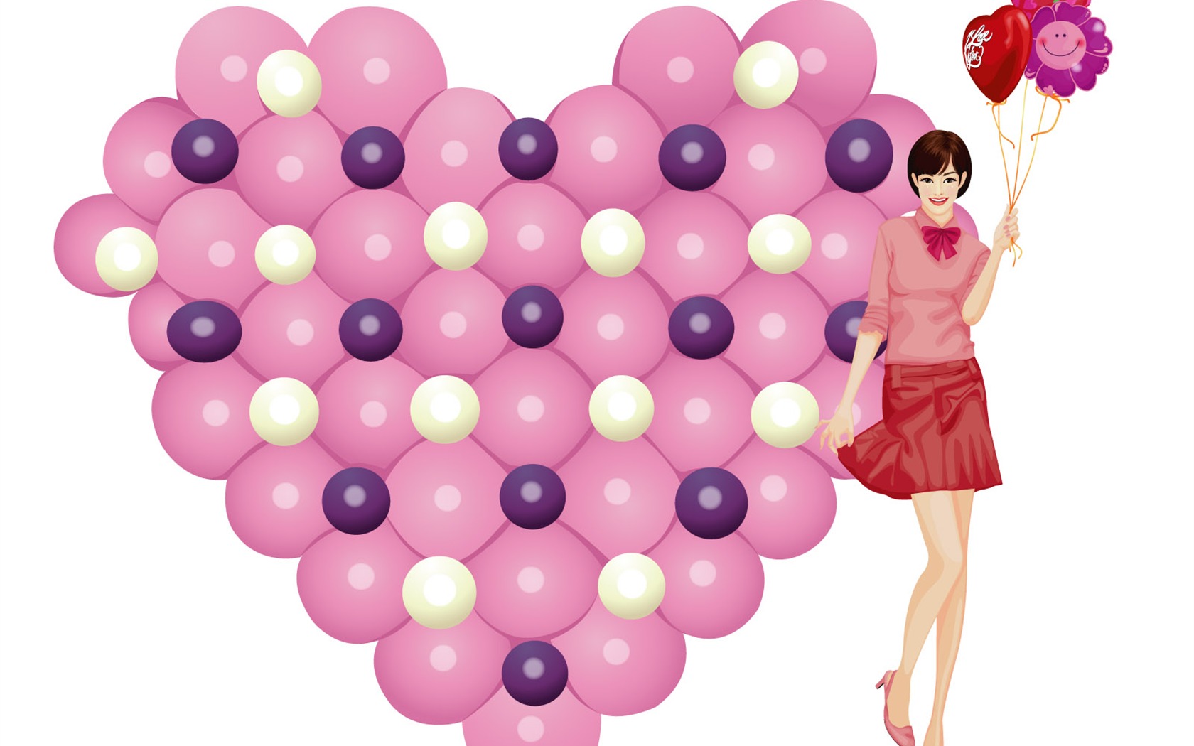 Vector collection of women wallpaper (2) #4 - 1680x1050