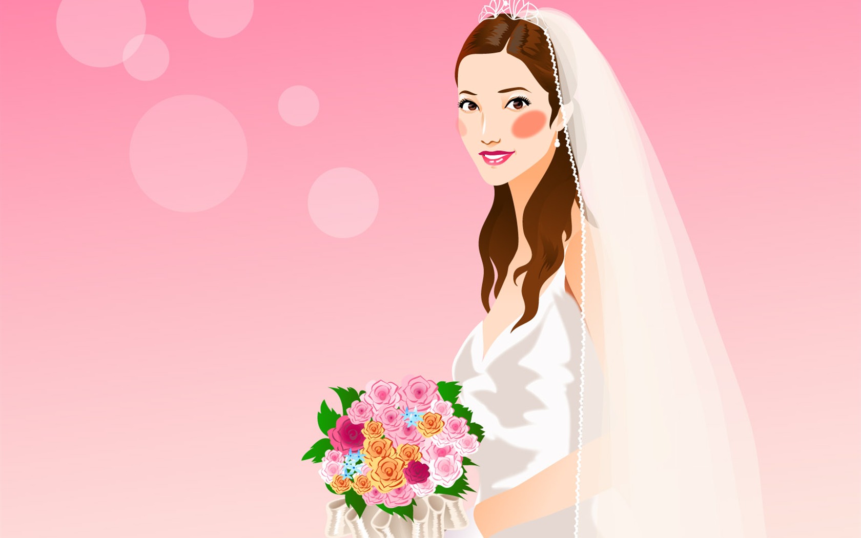Vector collection of women wallpaper (3) #12 - 1680x1050