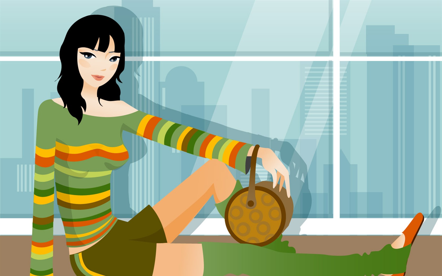 Vector collection of women wallpaper (5) #10 - 1680x1050