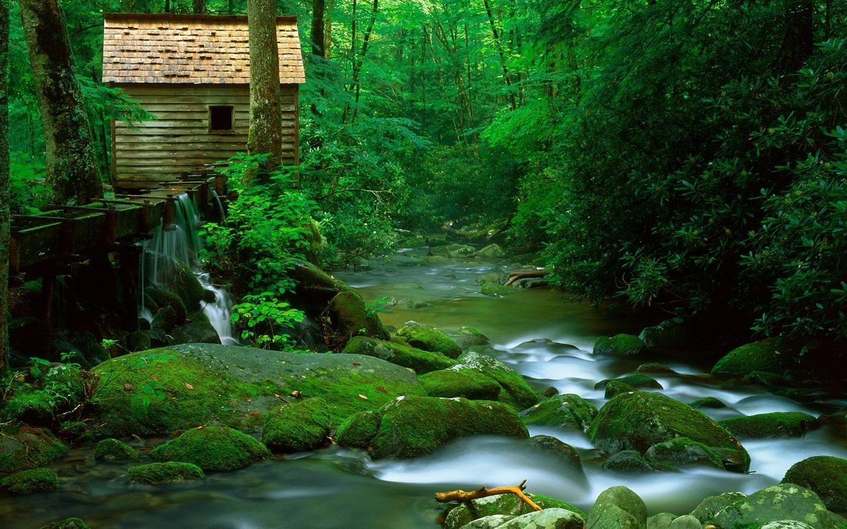 Waterfall streams wallpaper (3) #16 - 1680x1050
