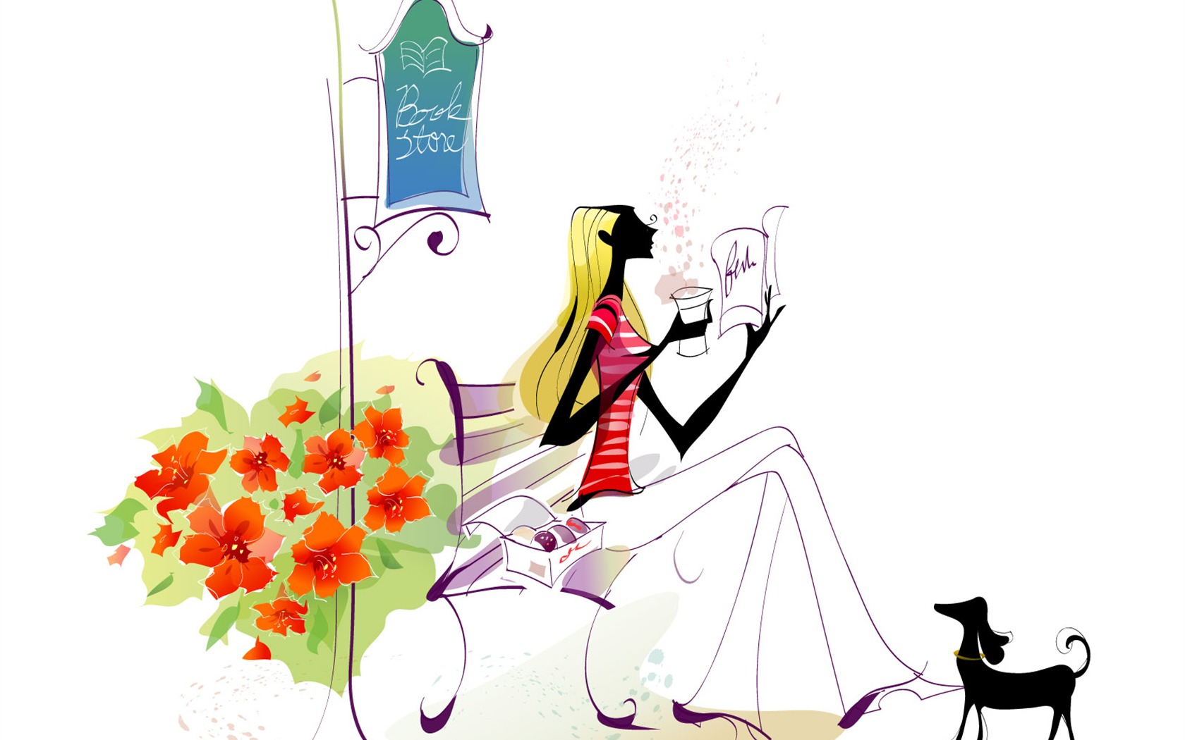Vector Fashion Girls Wallpaper (7) #20 - 1680x1050