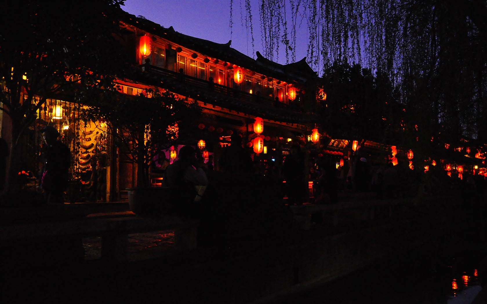 Lijiang Ancient Town Night (Old Hong OK works) #23 - 1680x1050
