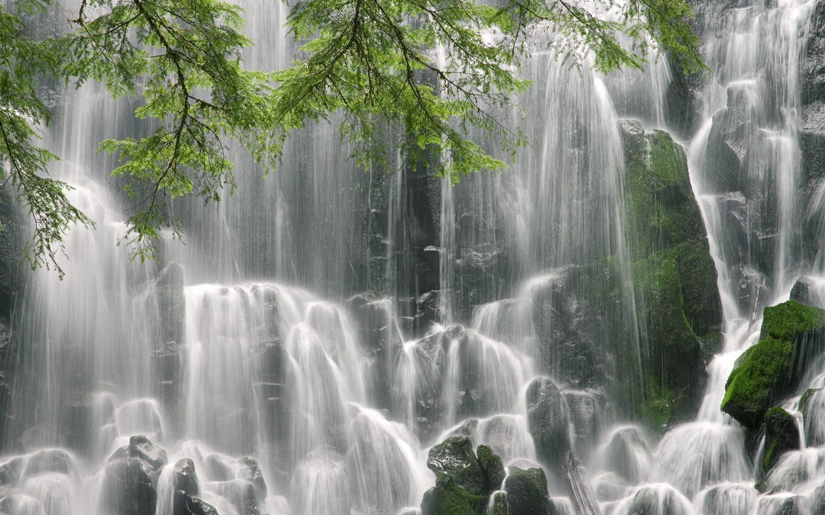 Waterfall streams wallpaper (5) #18 - 1680x1050