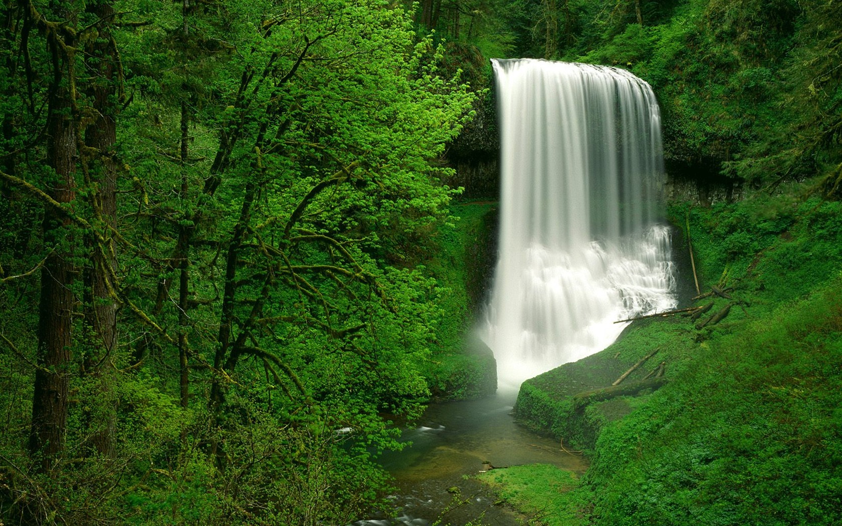 Waterfall streams wallpaper (7) #11 - 1680x1050