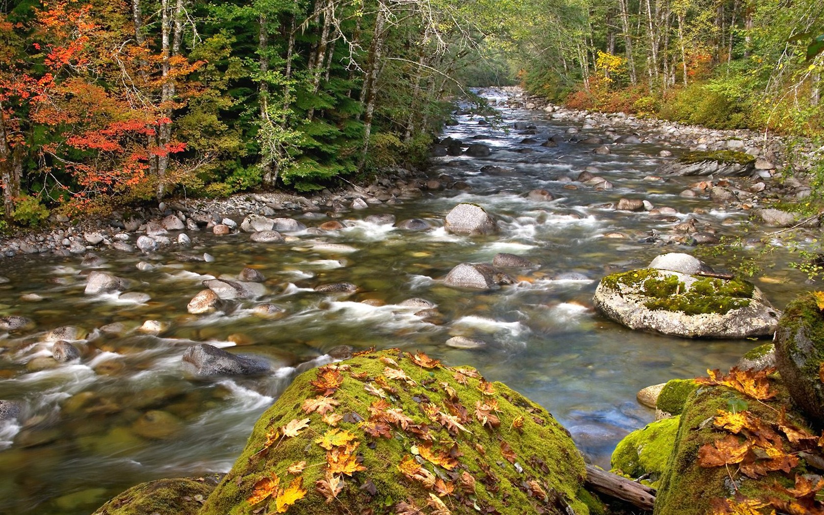 Waterfall streams wallpaper (10) #14 - 1680x1050