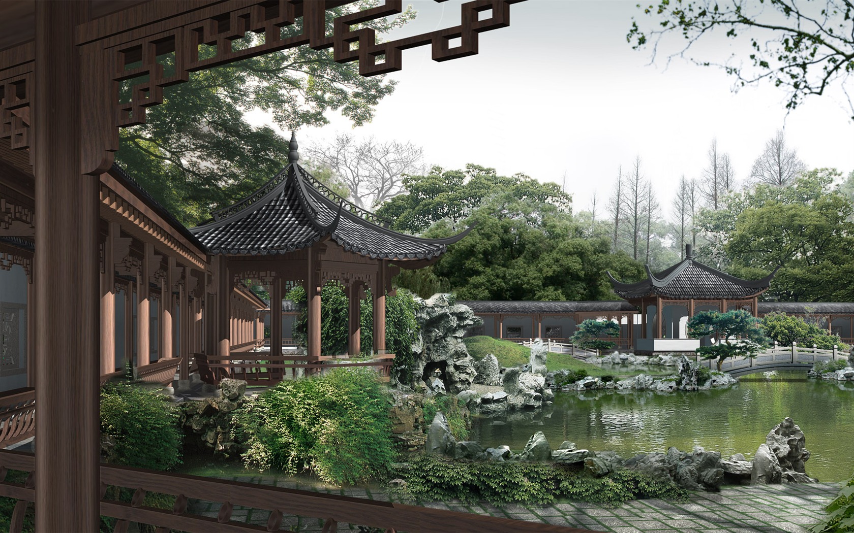 建築園林效果 高清壁紙(三) #9 - 1680x1050