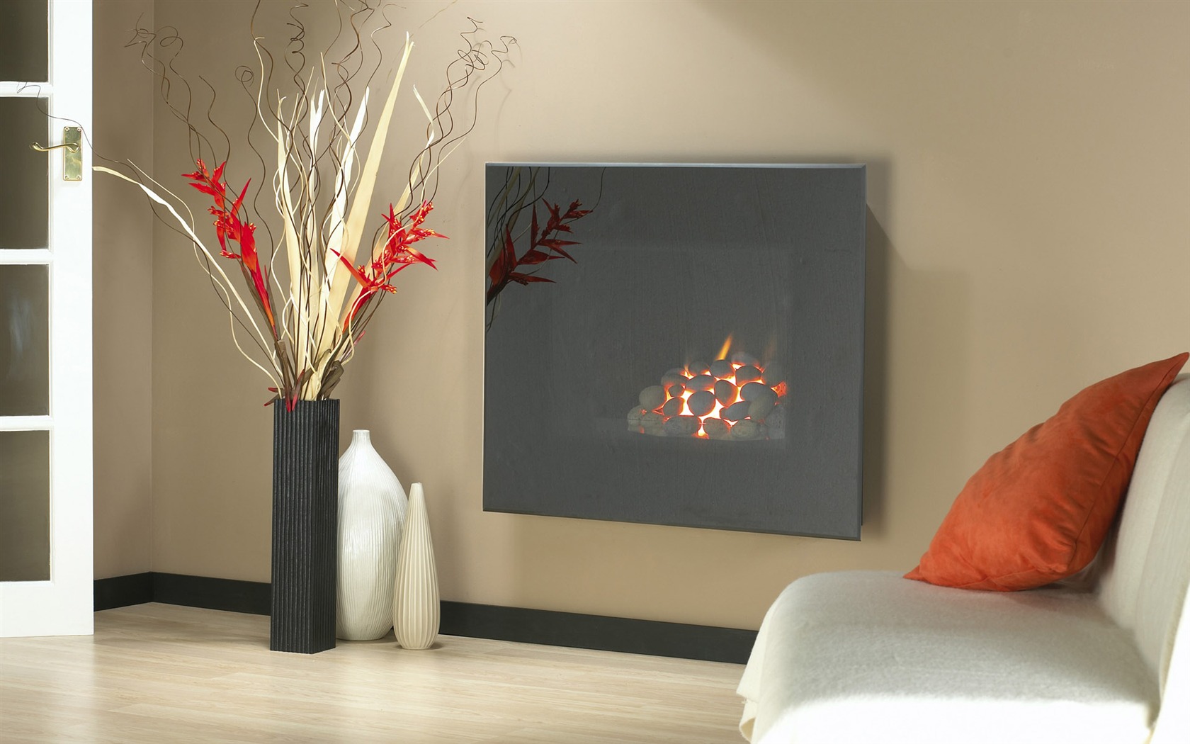 Western-style family fireplace wallpaper (2) #12 - 1680x1050
