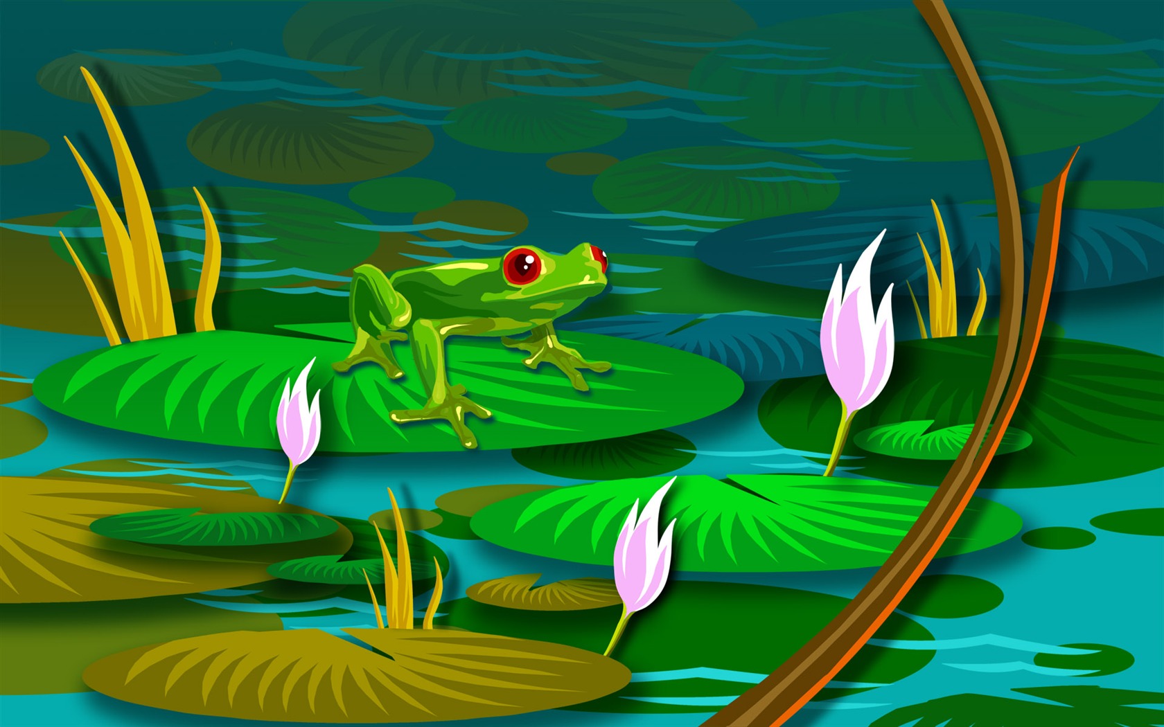 Vectorial de fondos de escritorio de la ilustración (1) #10 - 1680x1050