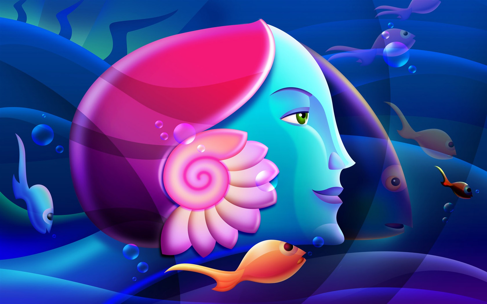 Vector illustration wallpaper (5) #14 - 1680x1050