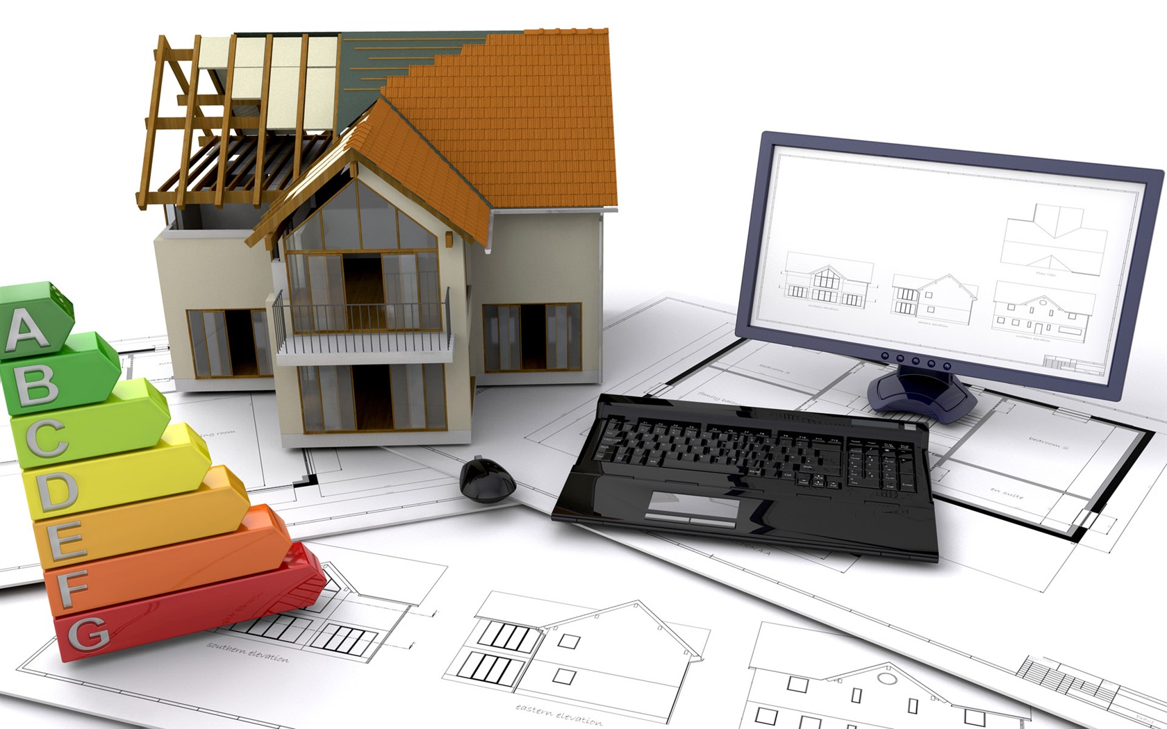 3D architektonické Design Wallpaper (2) #1 - 1680x1050