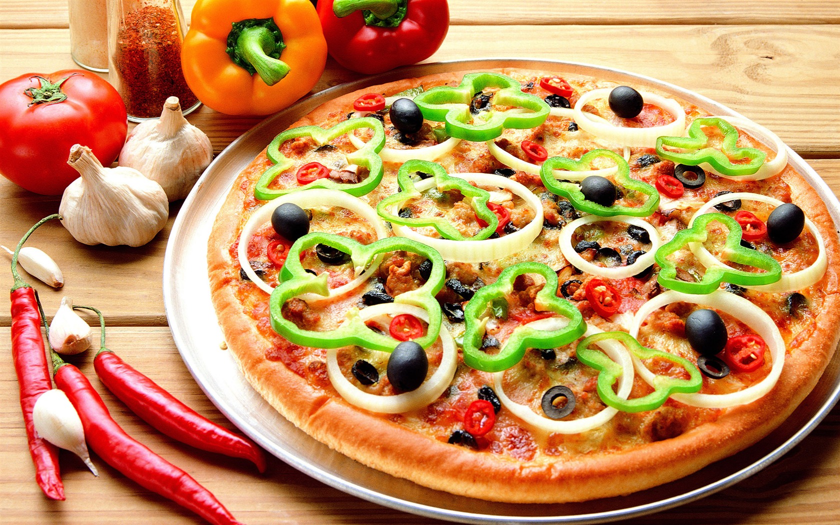 피자 식품 월페이퍼 (3) #1 - 1680x1050