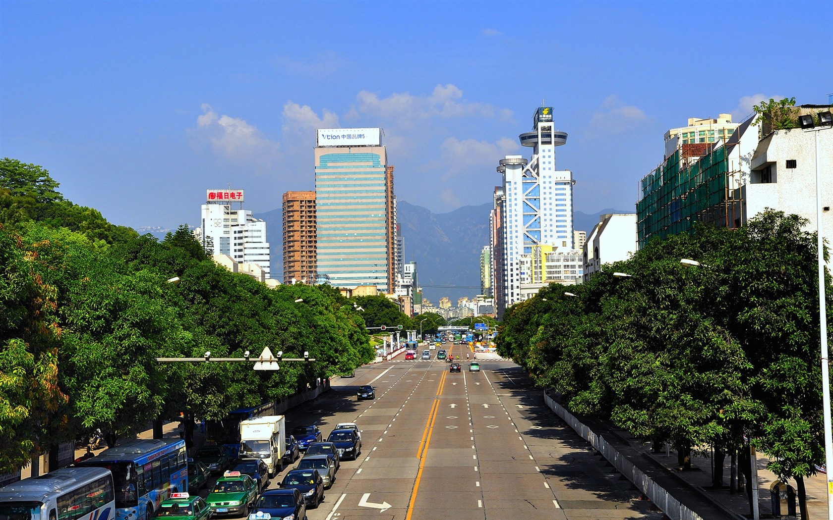Fuzhou ulice s shot (foto Díla změnit) #5 - 1680x1050