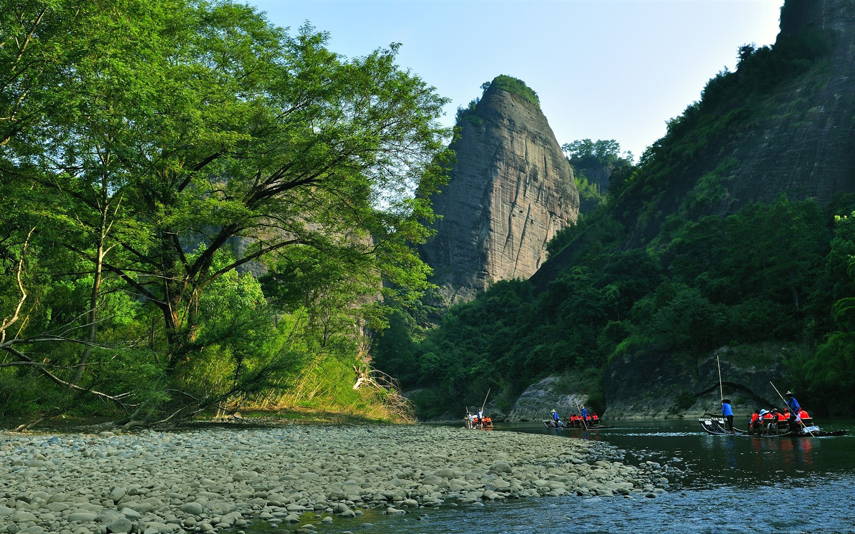 Wuyi jiuqu Krajina (fotografie děl změny) #14 - 1680x1050