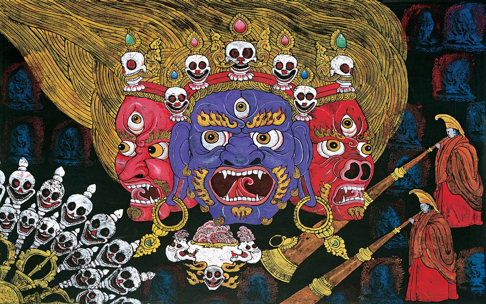 Cheung Pákistán tibetské tisk tapetu (1) #5 - 1680x1050