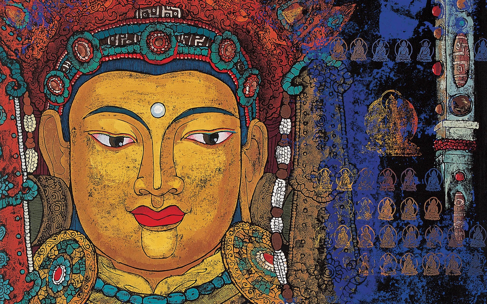 Cheung Pákistán tibetské tisk tapetu (2) #10 - 1680x1050