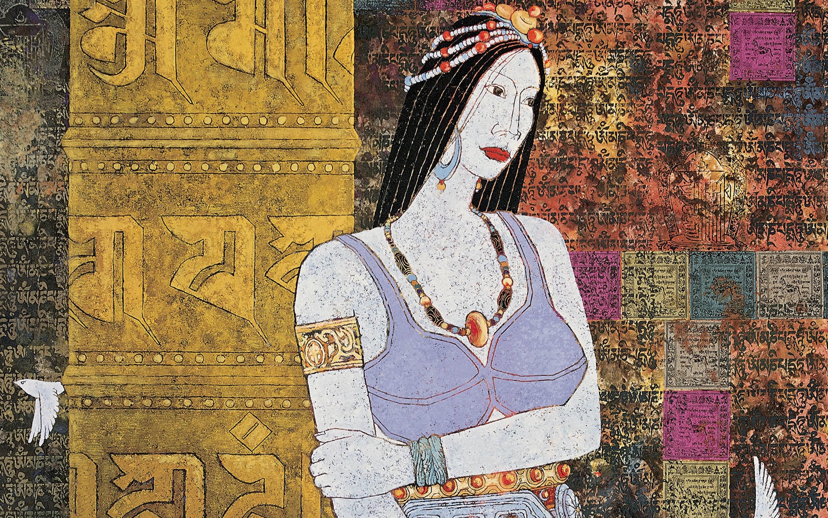 Cheung Pákistán tibetské tisk tapetu (2) #15 - 1680x1050