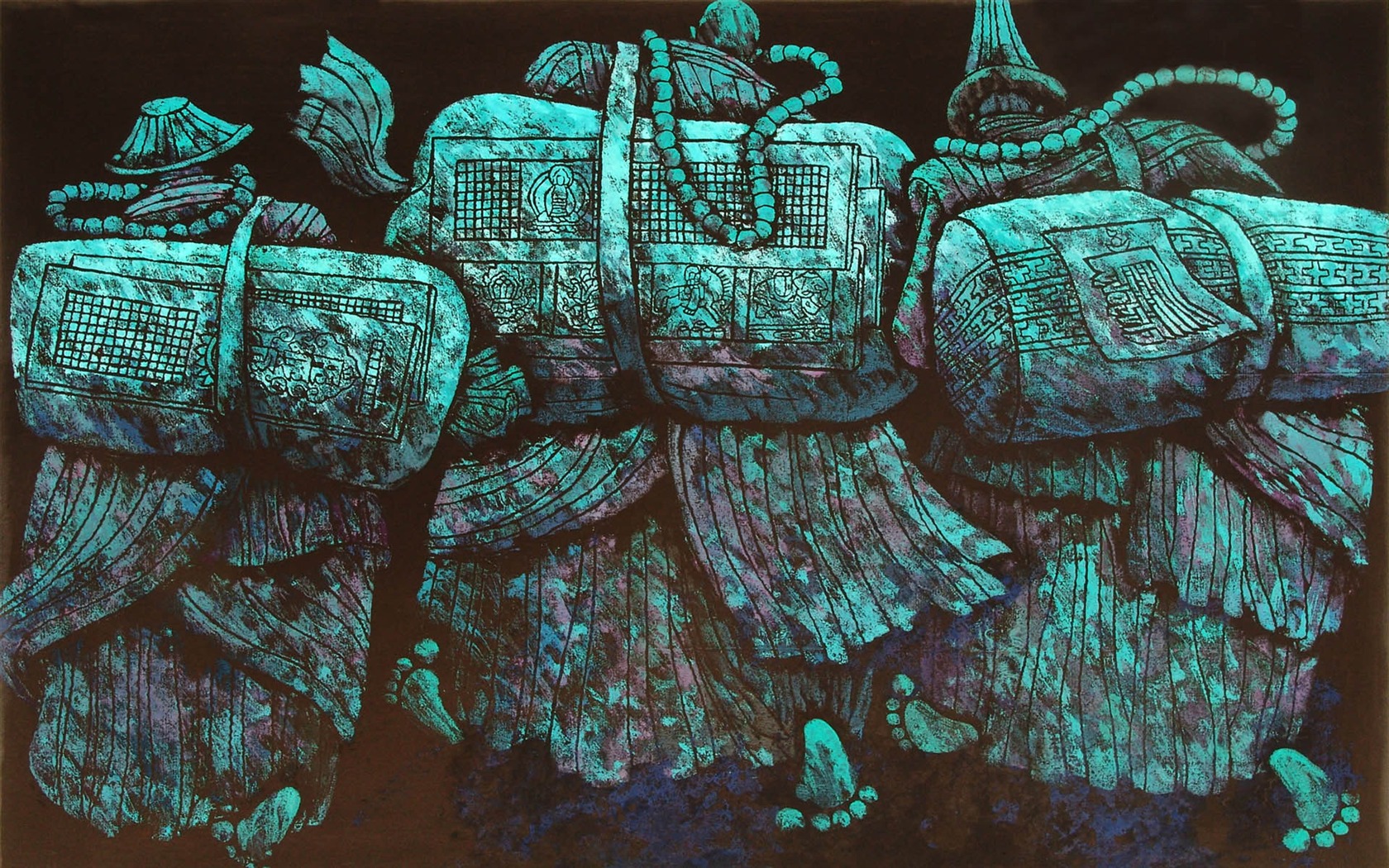 Cheung Pákistán tibetské tisk tapetu (2) #17 - 1680x1050