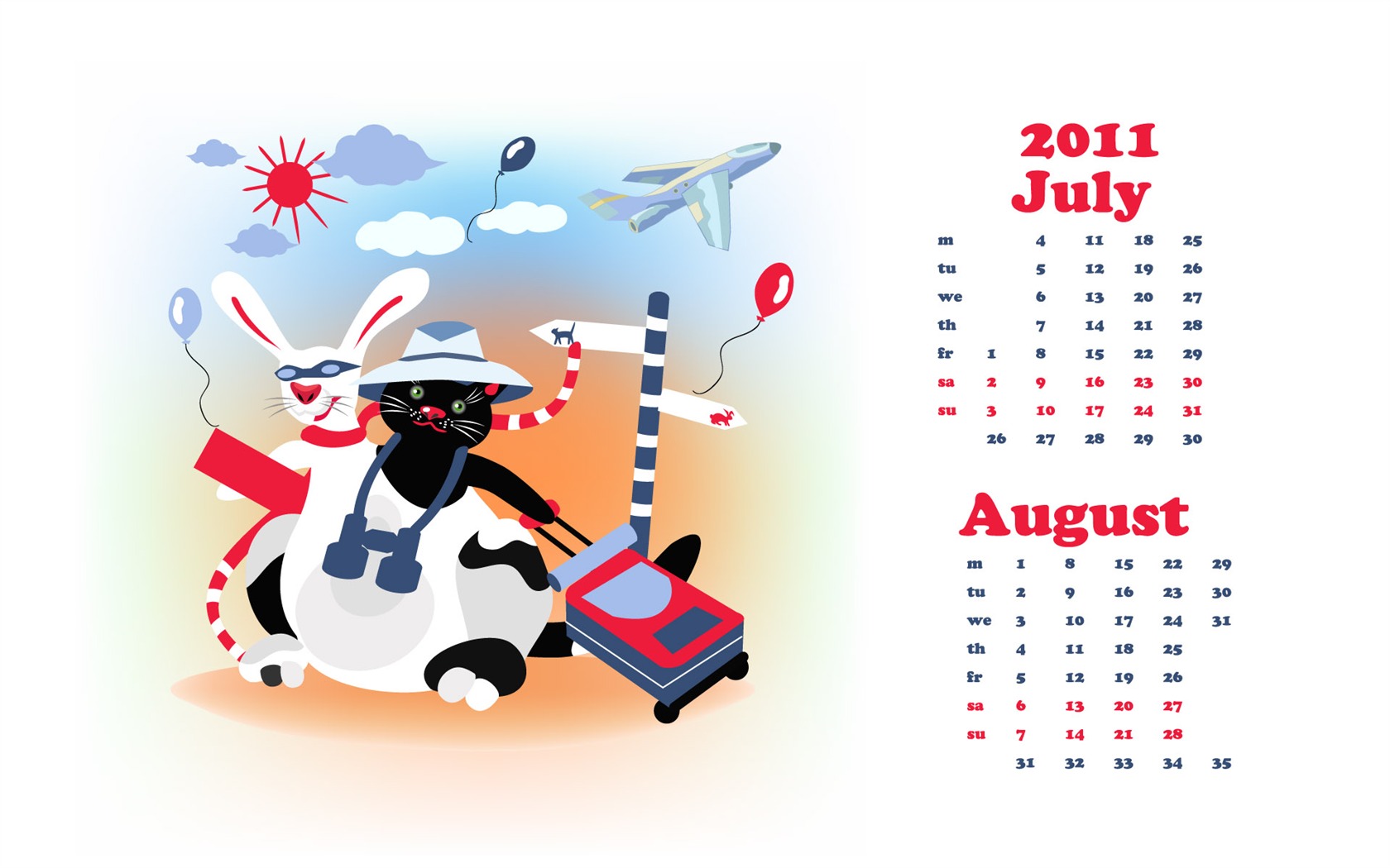 Jahr des Hasen Kalender 2011 Wallpaper (2) #18 - 1680x1050
