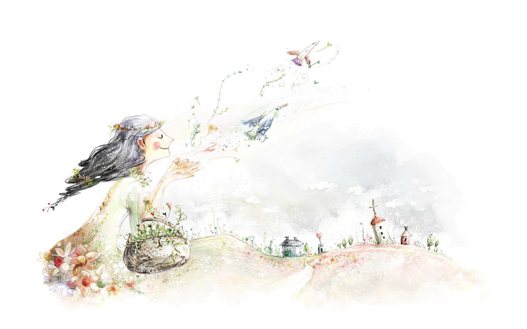 手繪夢幻風光 壁紙(十) #2 - 1680x1050