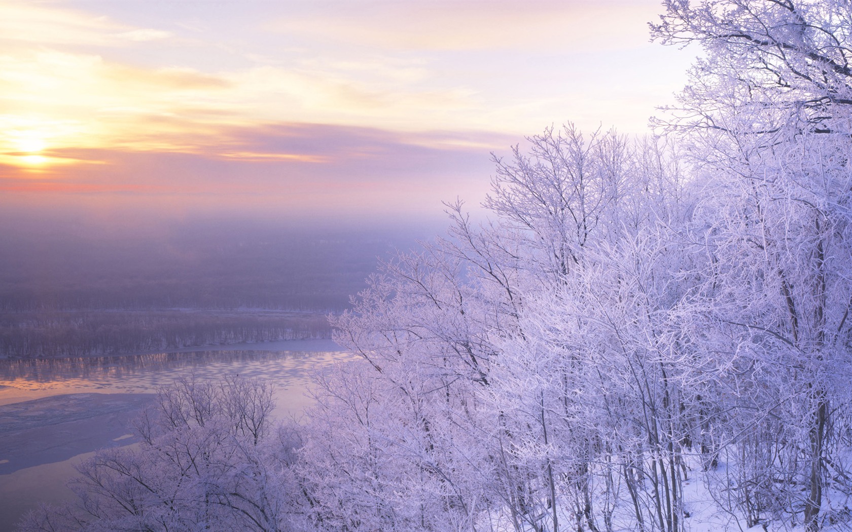 Fond d'écran panoramique de neige (3) #12 - 1680x1050