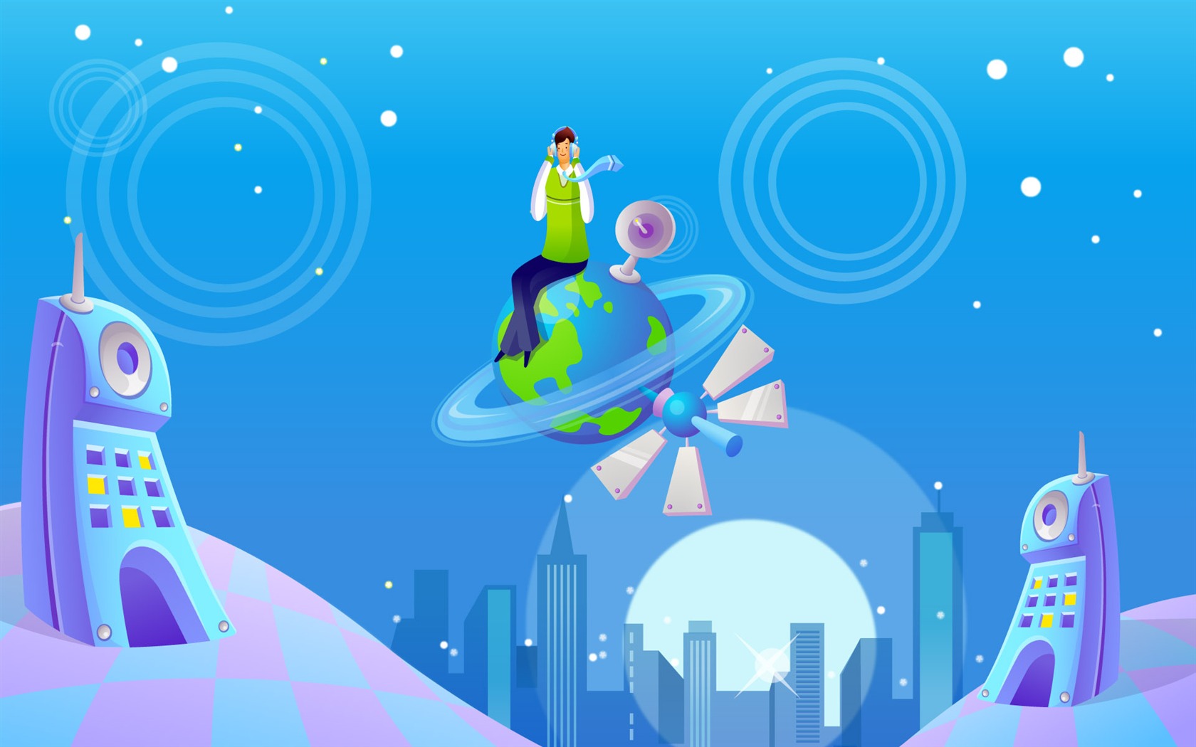 Vector cartoon wallpaper business meaning (2) #16 - 1680x1050