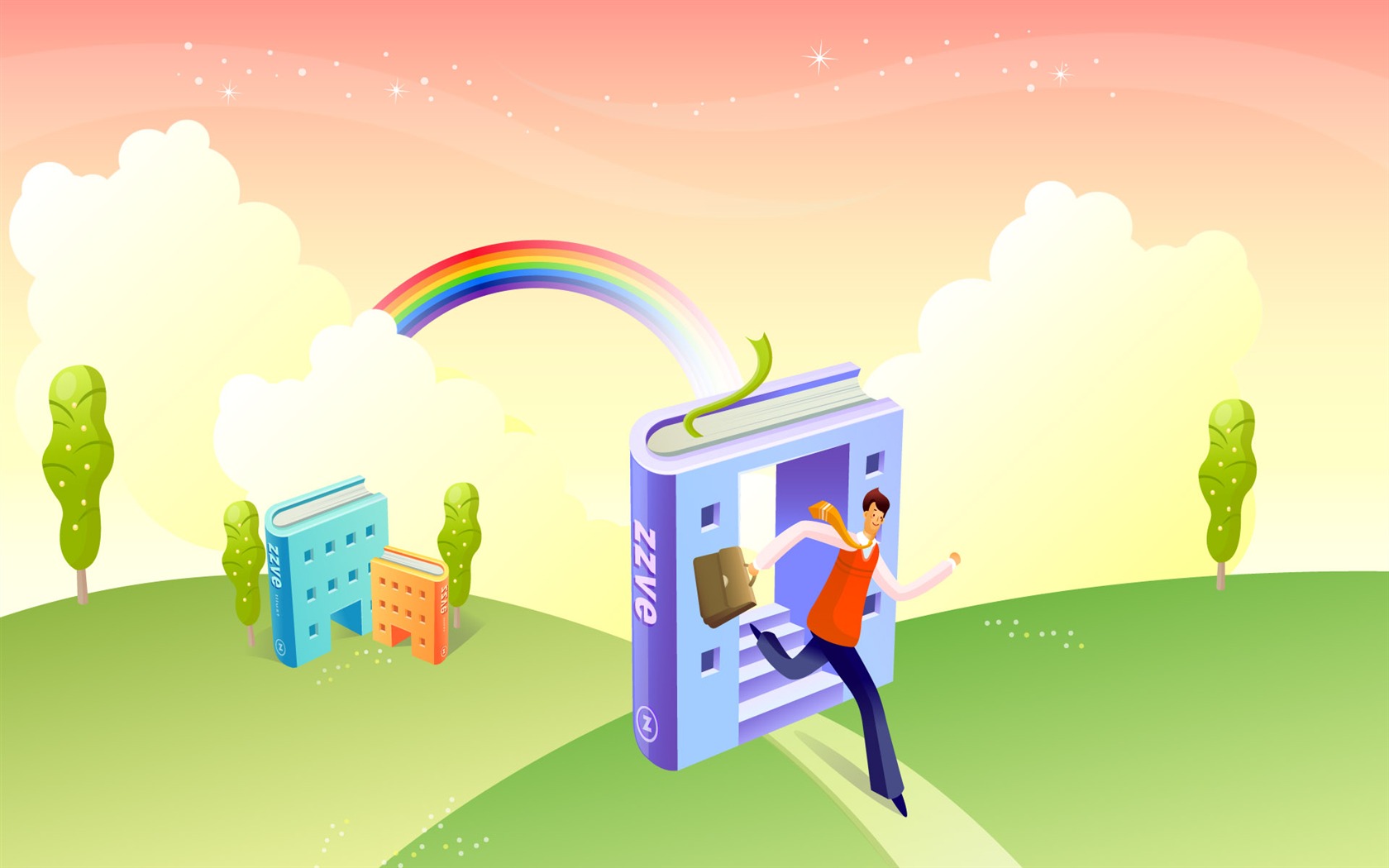 Vector cartoon wallpaper business meaning (2) #19 - 1680x1050