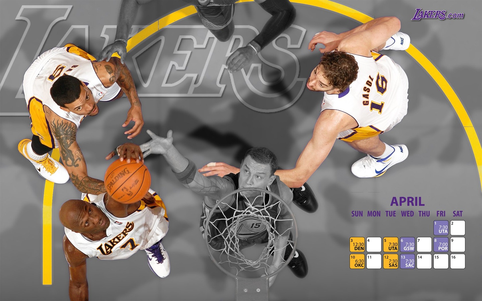 NBA 2010-11賽季 洛杉磯湖人隊 壁紙 #19 - 1680x1050