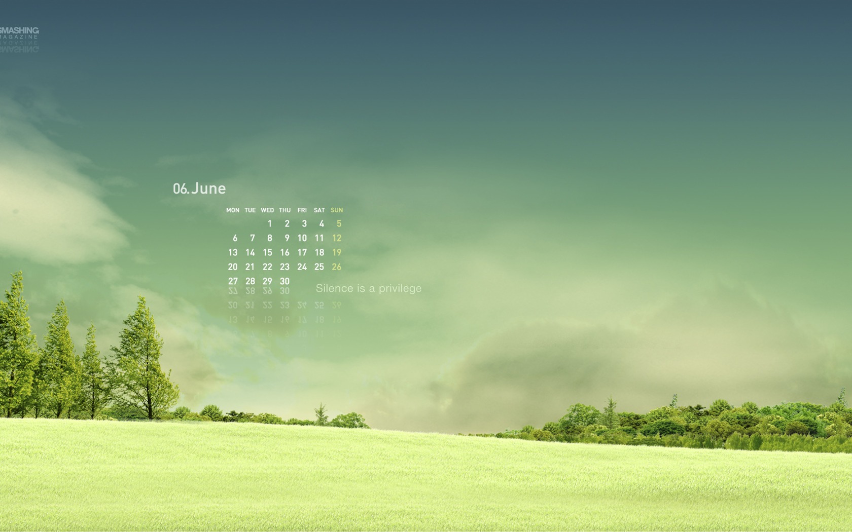 Juni 2011 Kalender Wallpaper (2) #8 - 1680x1050