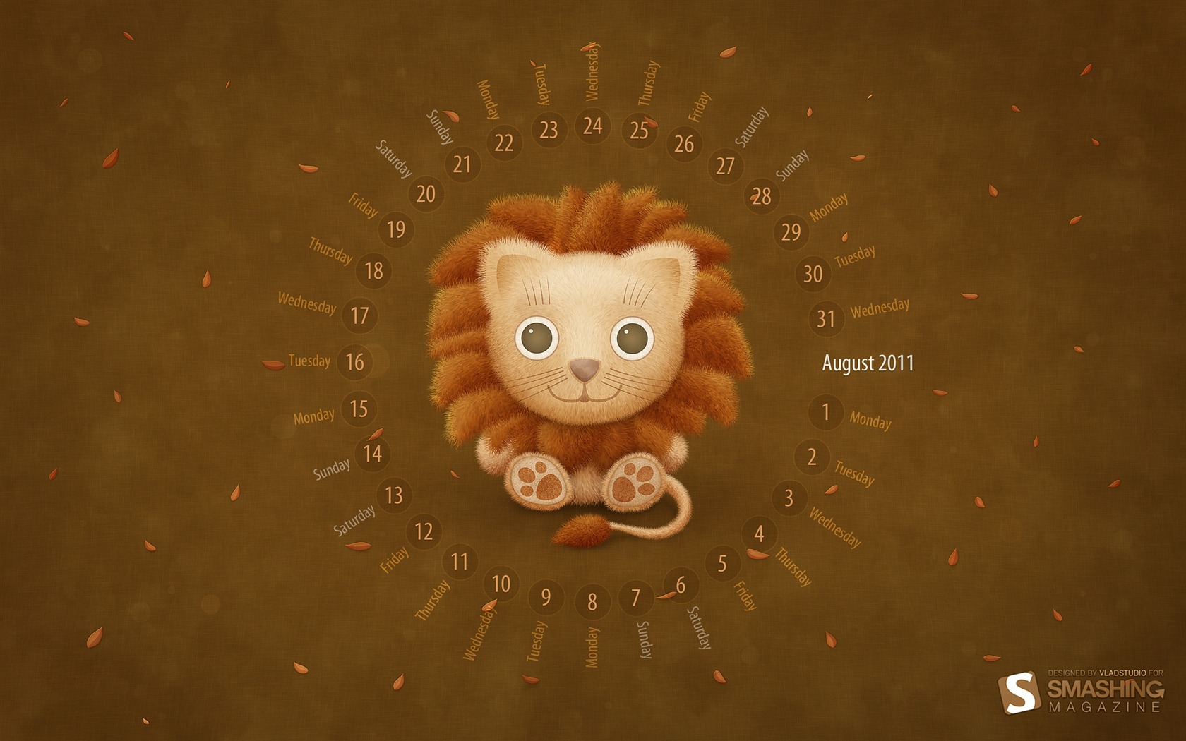 August 2011 calendar wallpaper (2) #3 - 1680x1050