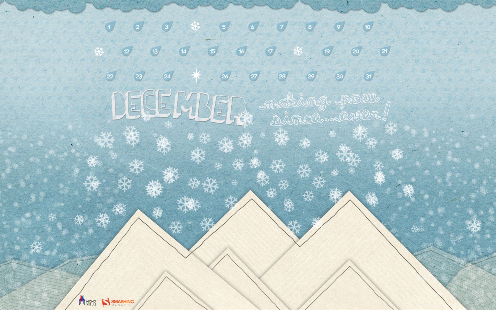 Dezember 2011 Kalender Wallpaper (2) #7 - 1680x1050